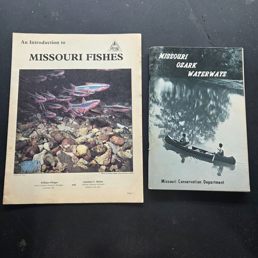 Vintage Missouri Ozark Waterways Fishing Books Fish Guide Conservation Lot